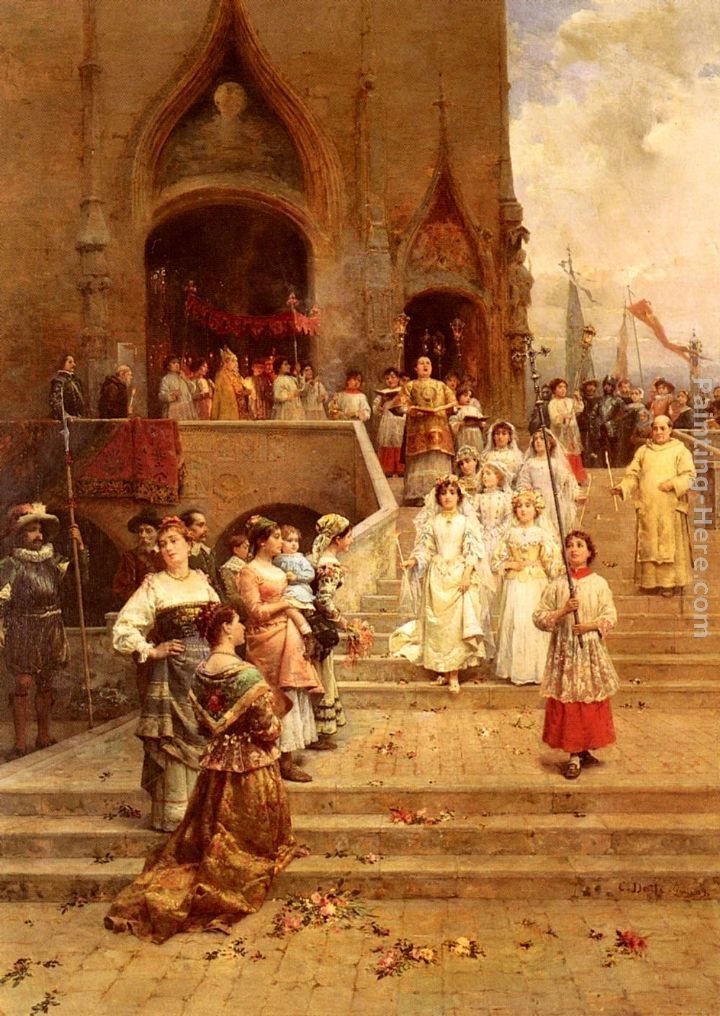 Cesare-Auguste Detti The Confirmation Procession